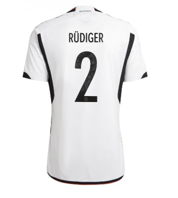 Maillot de foot Allemagne Antonio Rudiger #2 Domicile Monde 2022 Manches Courte